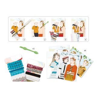 Djeco Juego creativo con bisutería y trenzas Chicas de las cuatro estaciones-listing