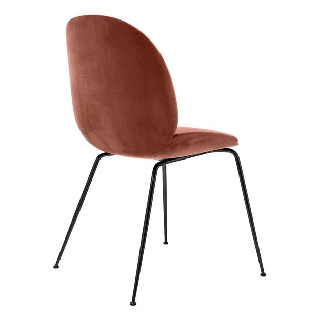 Chaise Beetle rembourrée base Conic, GamFratesi 2013, Noir/Velours-product