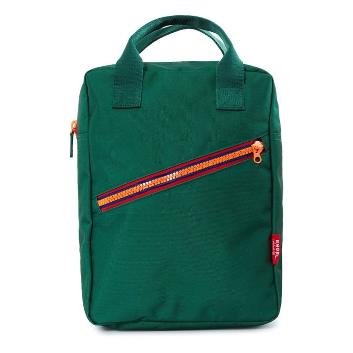 Large Recycled Plastic Backpack | Green- Product image n°0