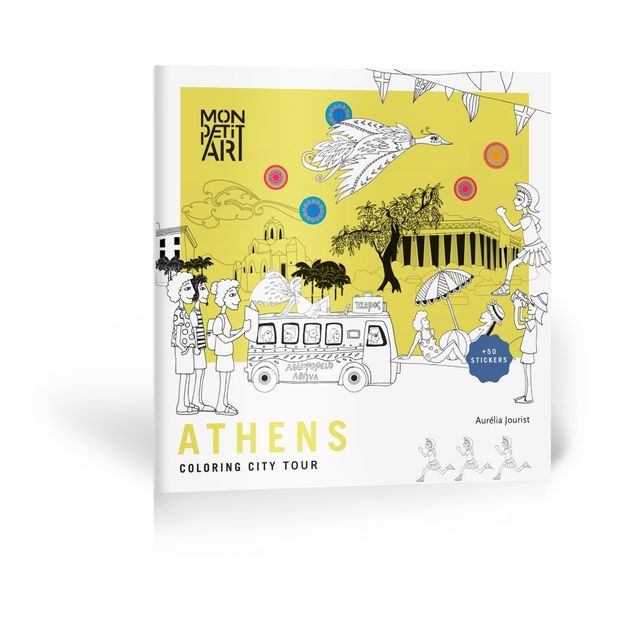 Libro para colorear City Tour Atenas y pegatinas-product