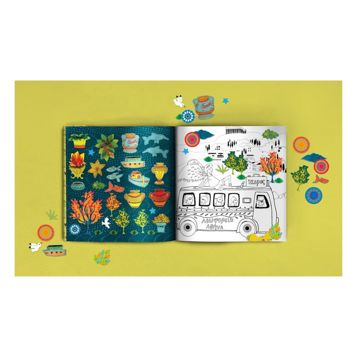 Livre de coloriage City Tour Athènes et stickers- Image produit n°1