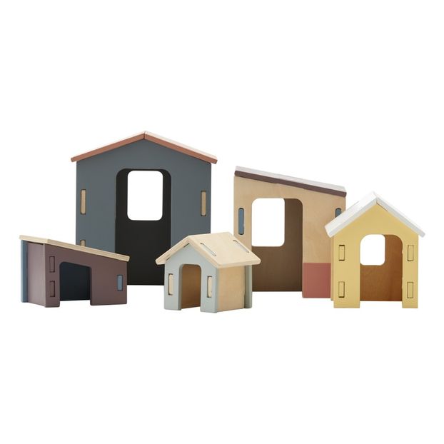 Wooden Houses -Set of 5 -product