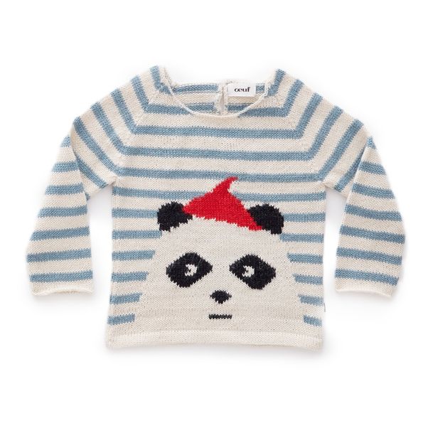 Baby Alpaca Wool Panda Striped Jumper -product