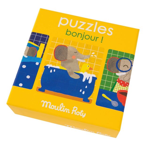 Bonjour! Puzzle - Set of 3-product