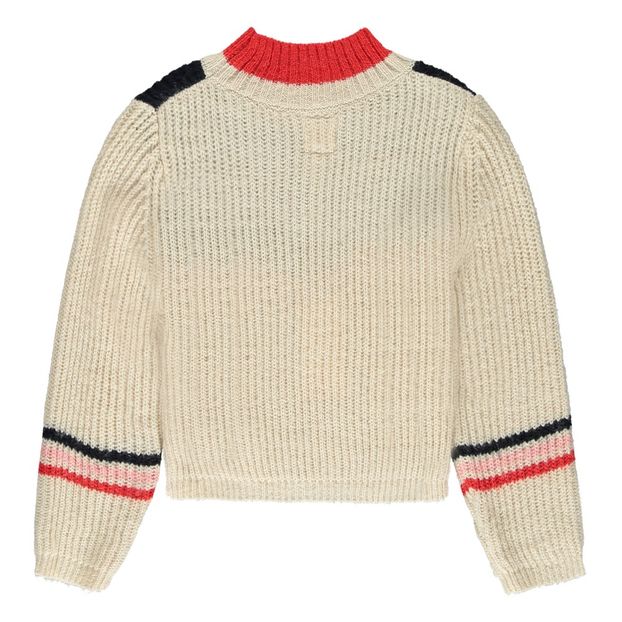 Pull Court Mohair Côtelé Géométrique-product