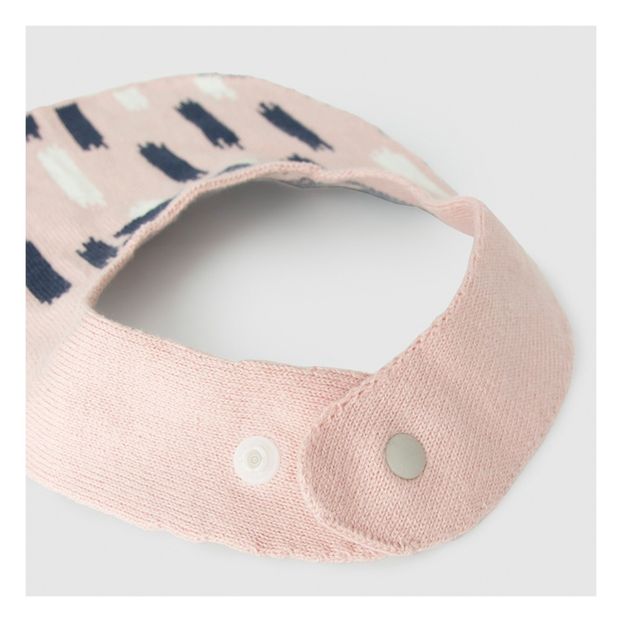 Bavoir tricoté en coton motif nœud papillon -product