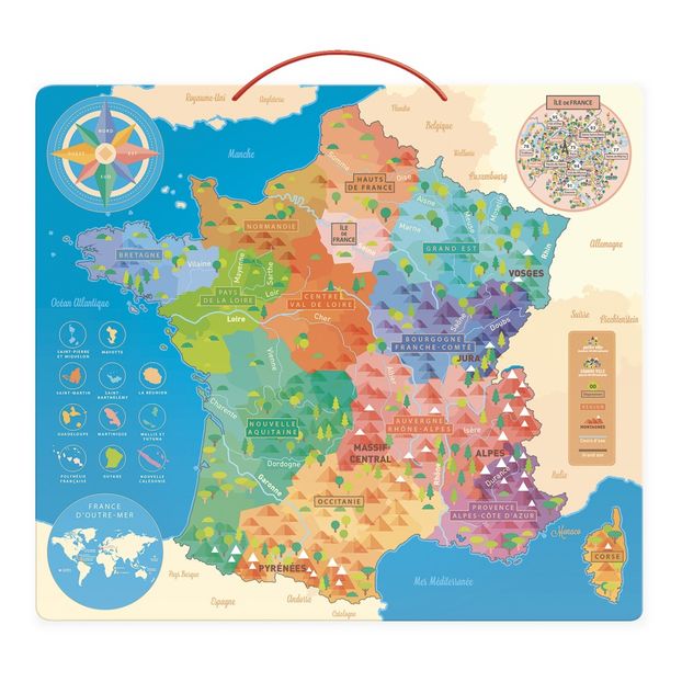 Carte de France magnétique éducative-product