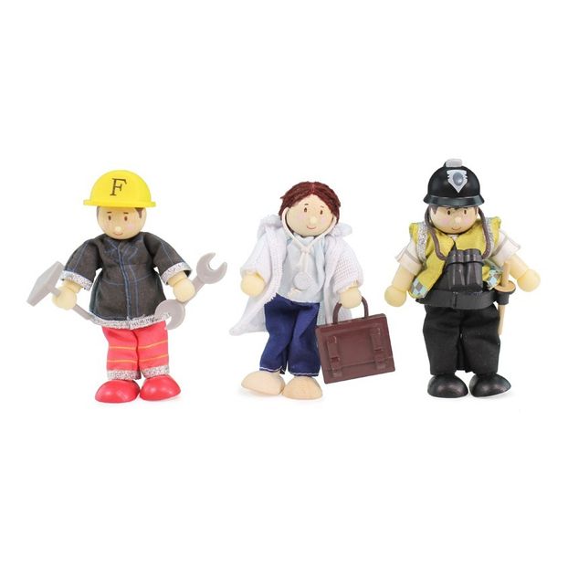 Set de 3 sauveurs, pompier, docteur et policier-product