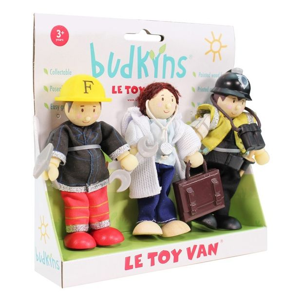 Set de 3 sauveurs, pompier, docteur et policier-product