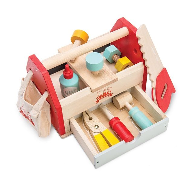 Werkzeugkasten aus Holz mit 11 Accessoires-product