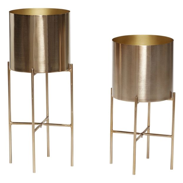 Maceteras con soporte metálico - Set de 2-product