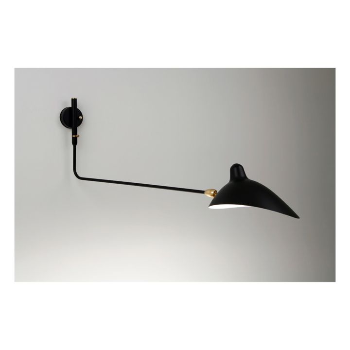 Wall Lamp with Straight Rotating Arm, 1954 | Black- Product image n°1