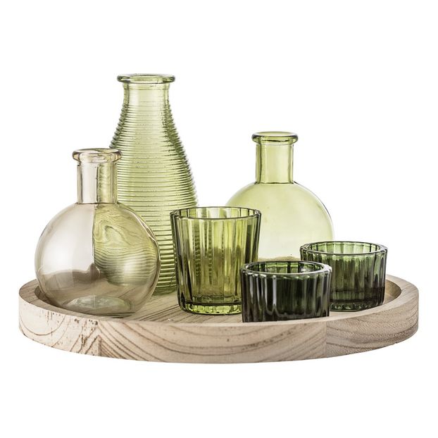 Wood Tray with Vases and Planters - Set of 7-product