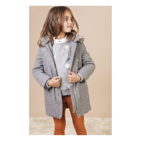 Removable Hood Pure Wool Jacket -product