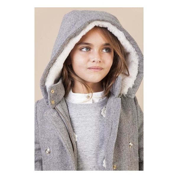 Removable Hood Pure Wool Jacket -product