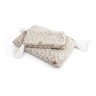 Moumout Parure de lit en gaze de coton, imprimé-listing