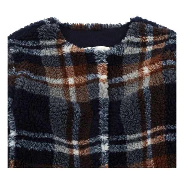Faux Fur Checked Coat -product