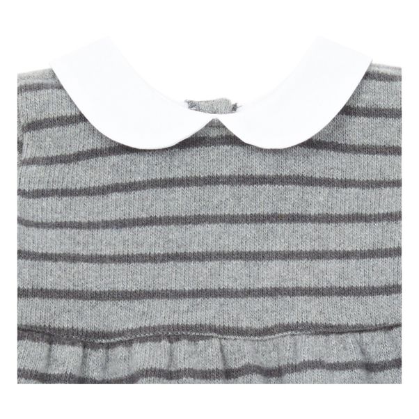 Robe Maille Rayée Col Claudine-product
