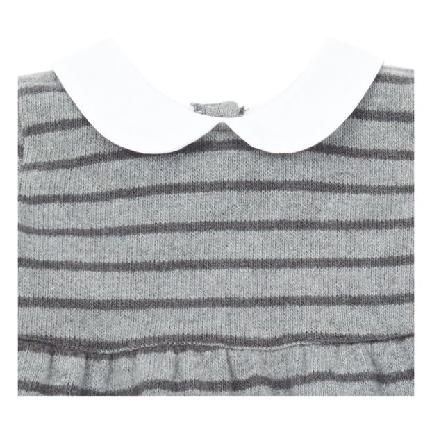 Robe Maille Rayée Col Claudine-product