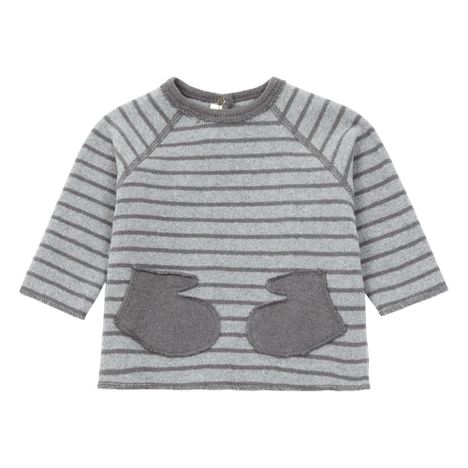 Pull Maille Rayé Poches Moufles-product