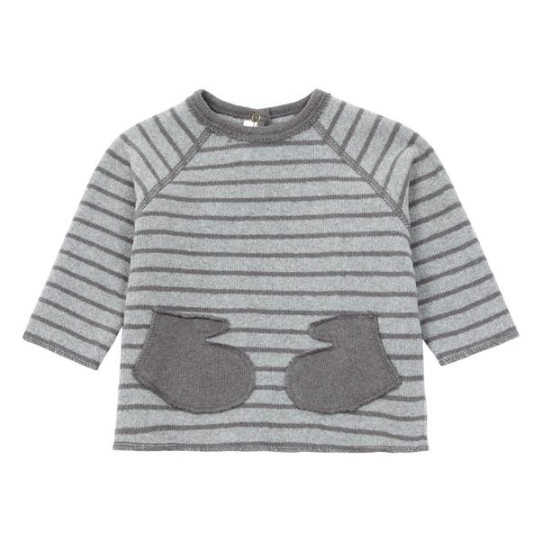 Pull Maille Rayé Poches Moufles-product