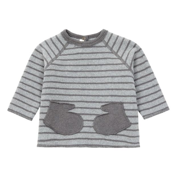 Pull Maille Rayé Poches Moufles-product