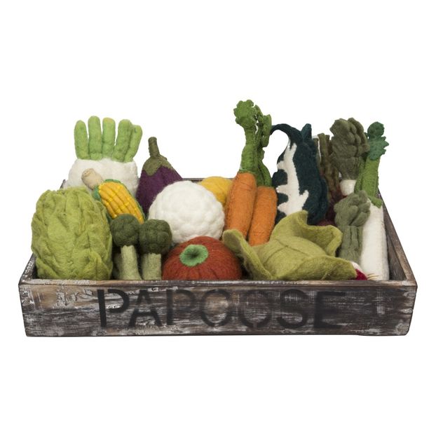Felted Wool Vegetables Baske -product