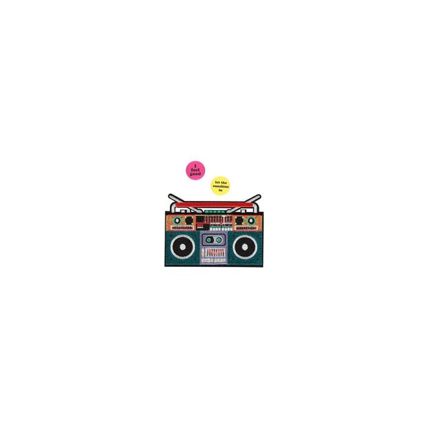 Large Ghetto Blaster Badge Turquoise-product