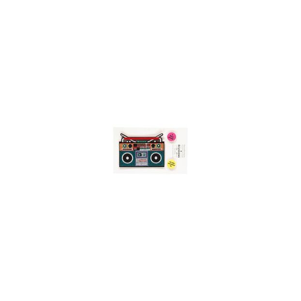 Large Ghetto Blaster Badge Turquoise-product
