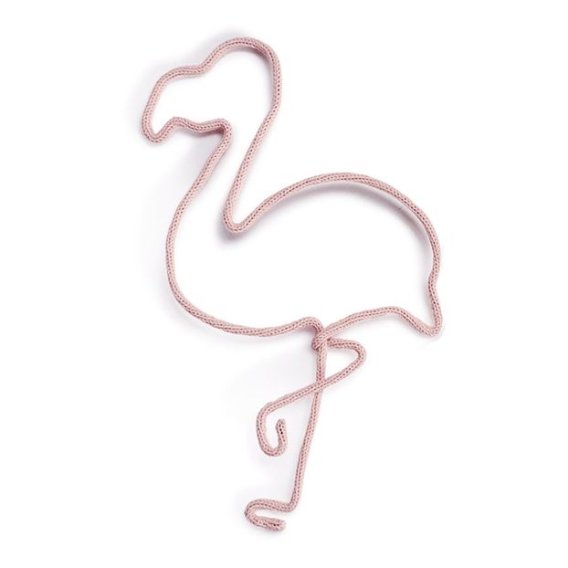 Décoration murale en tricotin - Flamant rose-product