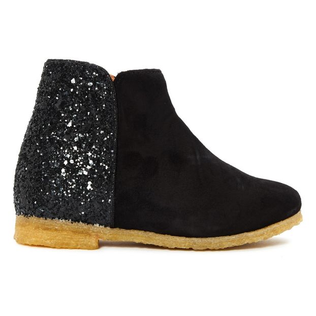 Boots Cuir Chèvre Velours Paillettes Ida-product