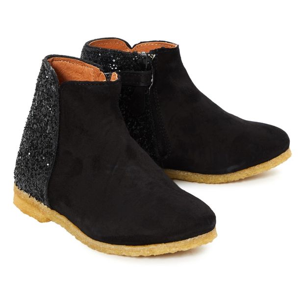 Boots Cuir Chèvre Velours Paillettes Ida-product