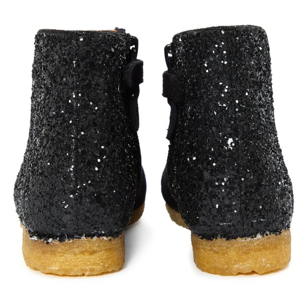 Boots Cuir Chèvre Velours Paillettes Ida-product
