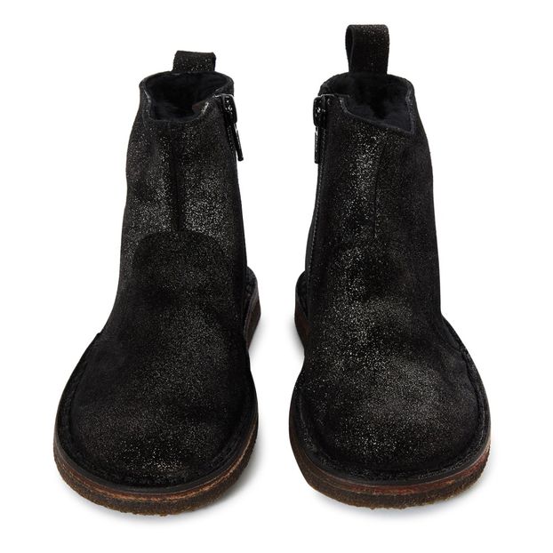 Sequined Fur Boots -product