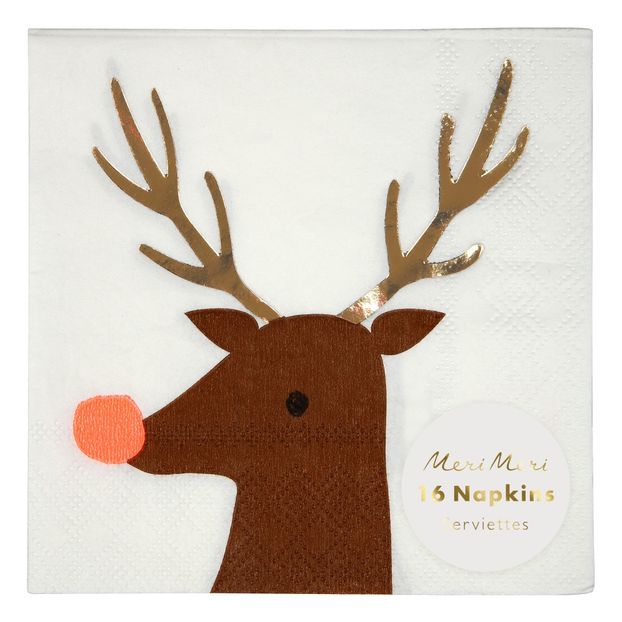 Reindeer Napkins - Set of 16 -product