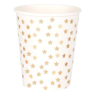 My Little Day Gobelets en carton étoiles métallisées - Lot de 8-listing