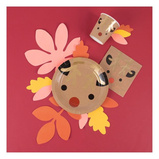 Servilletes de papel mini renos - Lote de 16-product
