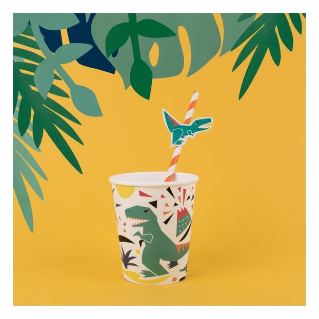 Vasos de cartón dinosaurio - Lote de 8-product