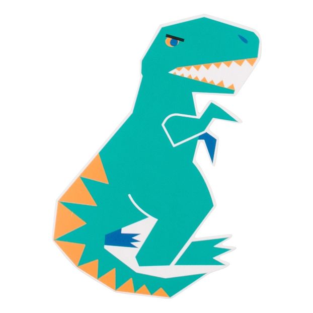 Tarjetas de invitación, sobres y stickers dinosaurio - Lote de 8-product