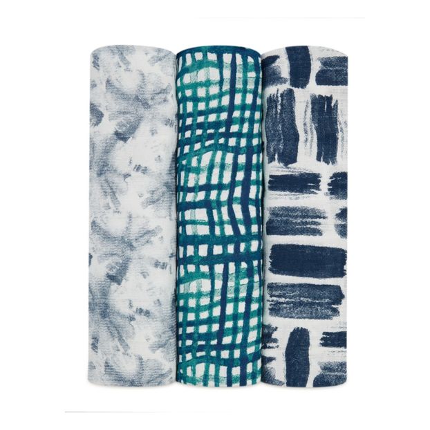 Maxi-langes 120x120 cm en viscose de bambou Seaport - Pack de 3-product