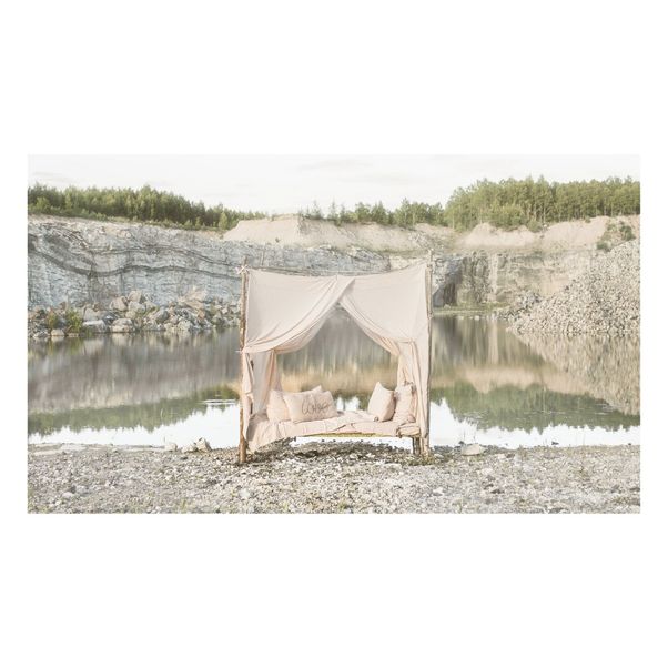 Ciel de lit baldaquin double en coton bio-product