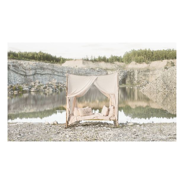 Ciel de lit baldaquin double en coton bio-product