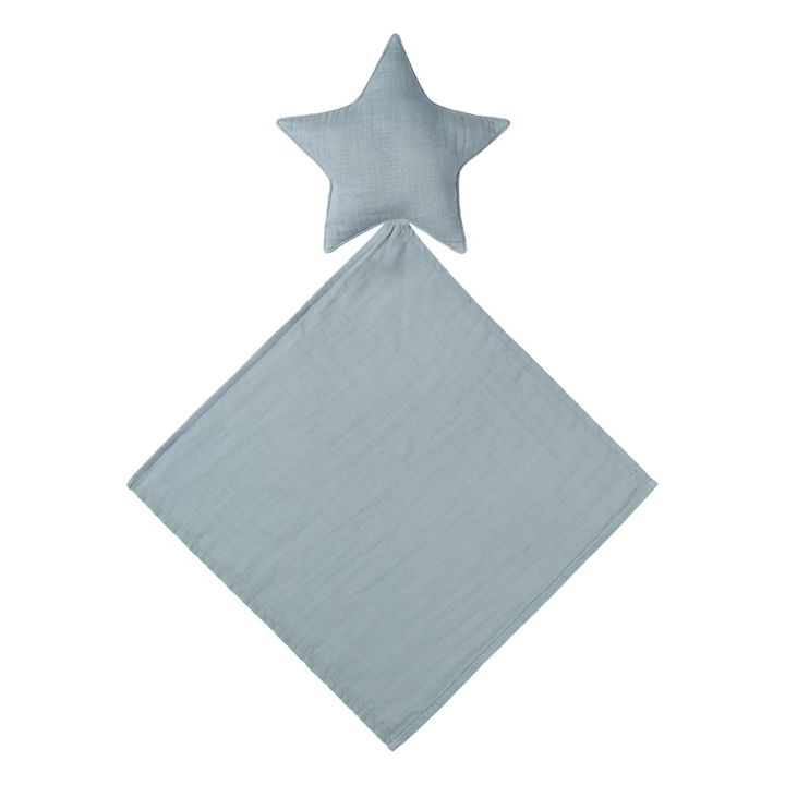 Peluche sábana estrella de algodón biológico | Sweet Blue S046- Imagen del producto n°0