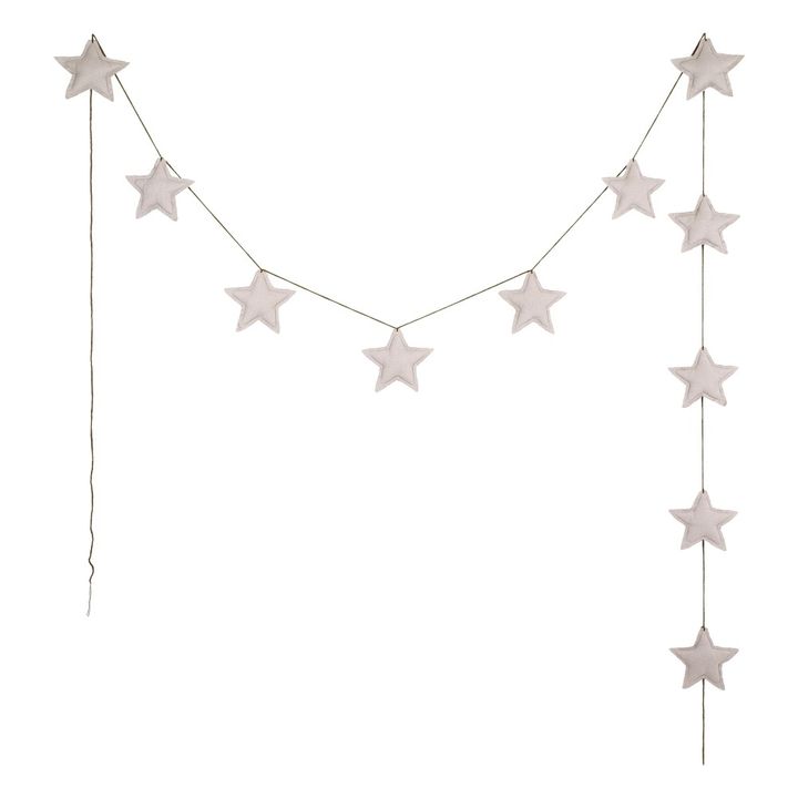 Guirlanda mini-estrellas de algodón biológico | Powder S018- Imagen del producto n°0