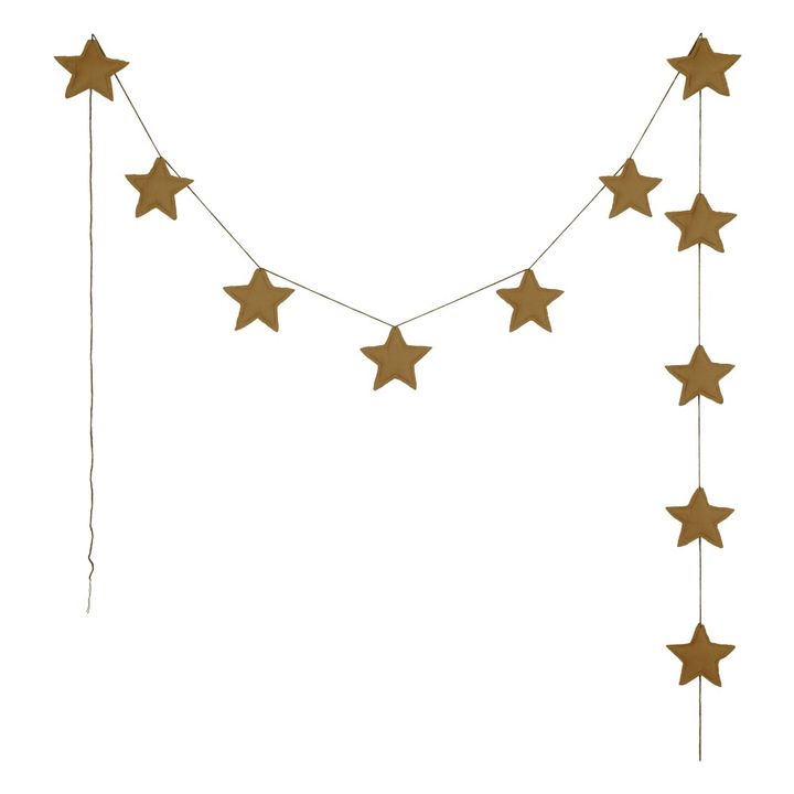 Guirlanda mini-estrellas de algodón biológico | Gold S024- Imagen del producto n°0