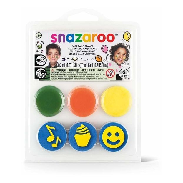Face Paint Stamps - Birthday, 3 pieces -product