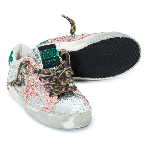Zapatillas Lentejuelas Cordones Leopardo Superstar-product