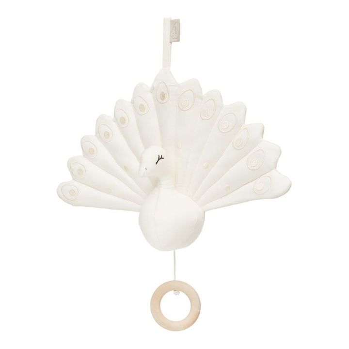Mobile musical paon en coton bio- Image produit n°0