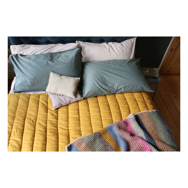 Couverture matelassée brodée main en coton-product