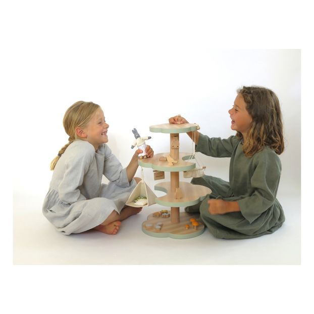 Grand arbre et ses animaux en bois-product
